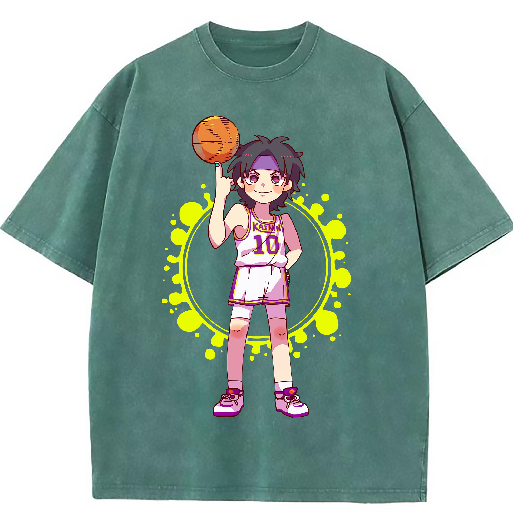 （画像用） SLAM DUNK／スラムダンク 綿100% ヴィンテージ風 半袖Tシャツ（フロントプリント）